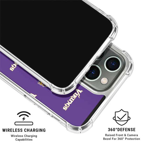 NFL Minnesota Vikings Blitz Series iPhone 16 Pro Clear Case